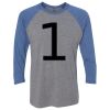 Unisex Triblend Three-Quarter Raglan T-Shirt Thumbnail