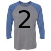 Unisex Triblend Three-Quarter Raglan T-Shirt Thumbnail