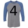 Unisex Triblend Three-Quarter Raglan T-Shirt Thumbnail